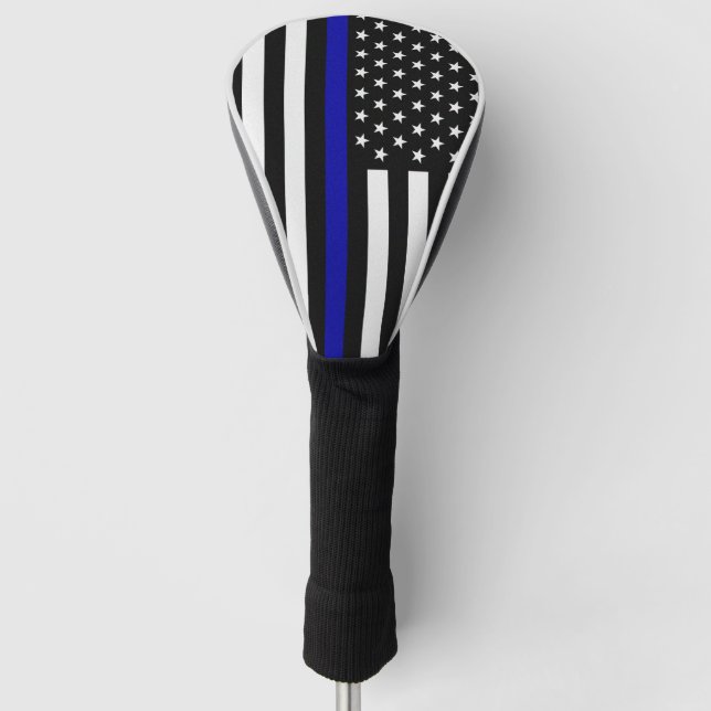 Thin Blue Line Flag Golf Head Cover (Front)