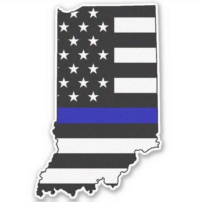 Thin Blue Line Flag Indiana (Front)