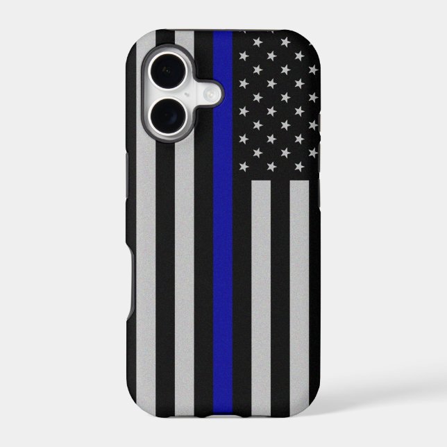 Thin Blue Line Flag iPhone 7 Plus Case (Back)