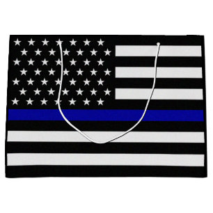 Thin Blue Line Flag Large Gift Bag