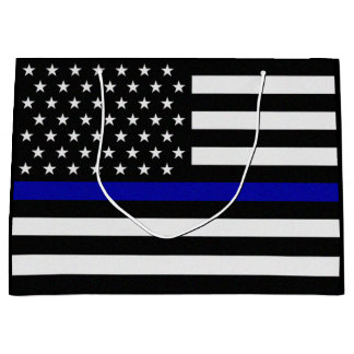 Thin Blue Line Flag Large Gift Bag