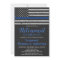 Thin Blue Line Flag Leather Police Retirement