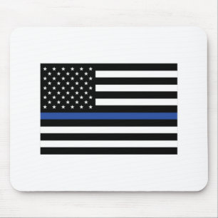 Thin Blue Line Flag Mouse Mat