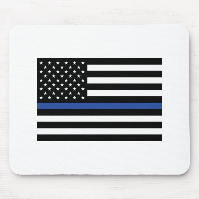 Thin Blue Line Flag Mouse Mat (Front)