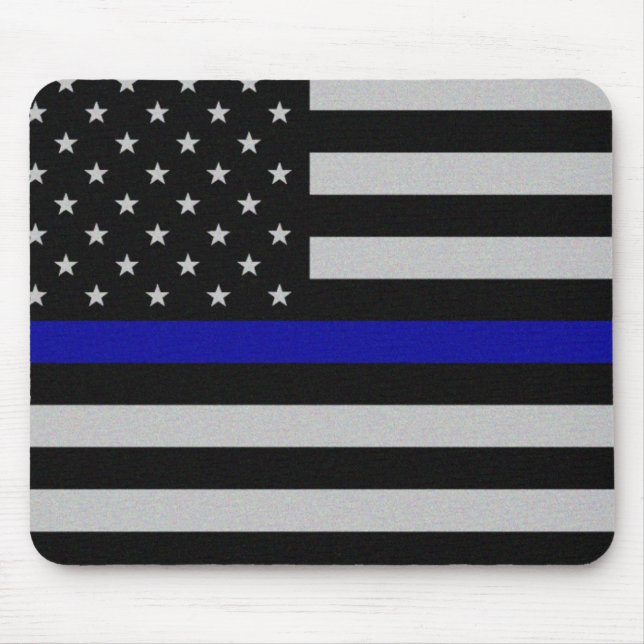 Thin Blue Line Flag Mouse Mat (Front)
