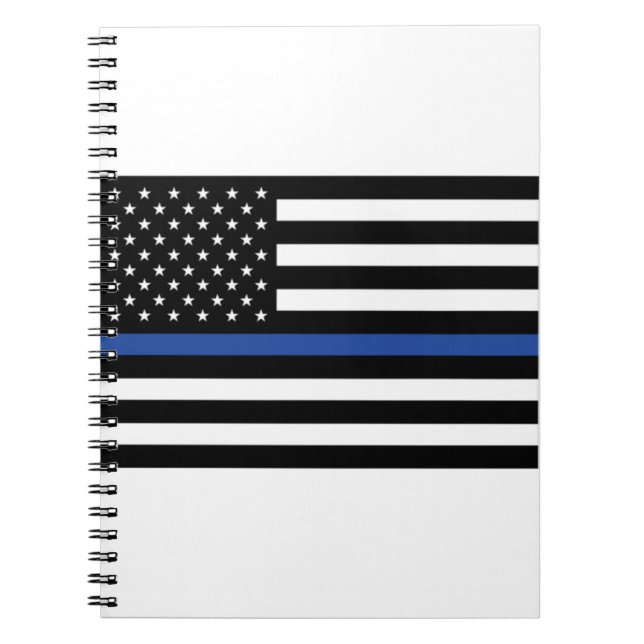 Thin Blue Line Flag Notebook (Front)
