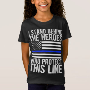 Thin Blue Line Flag - Police Hero Law Enforcement T-Shirt