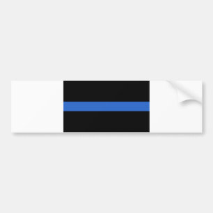 Thin Blue Line Flag police solidarity symbol usa a Bumper Sticker