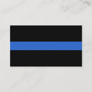 Thin Blue Line Flag police solidarity symbol usa a Business Card