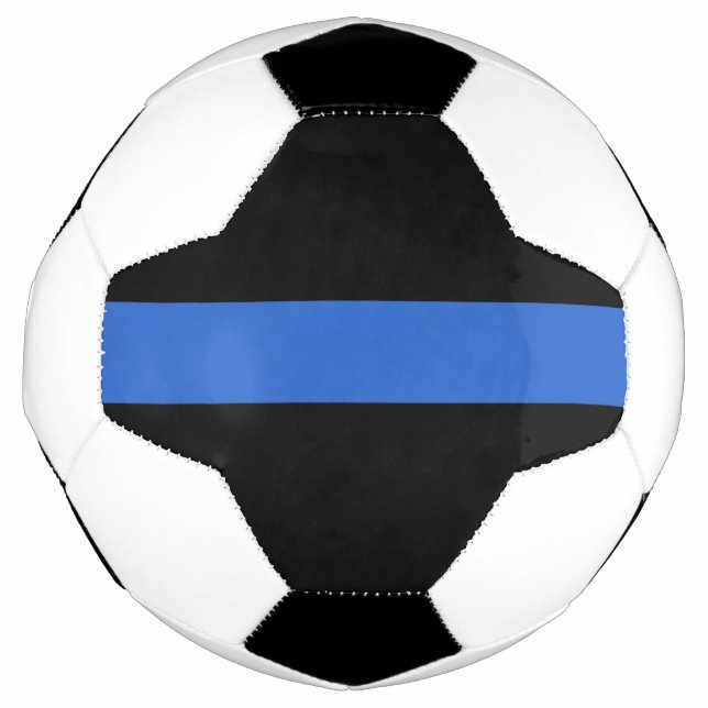 Thin Blue Line Flag police solidarity symbol usa a Football (Front)