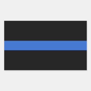 Thin Blue Line Flag police solidarity symbol usa a Rectangular Sticker