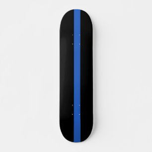 Thin Blue Line Flag police solidarity symbol usa a Skateboard