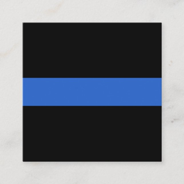 Thin Blue Line Flag police solidarity symbol usa a Square Business Card (Front)