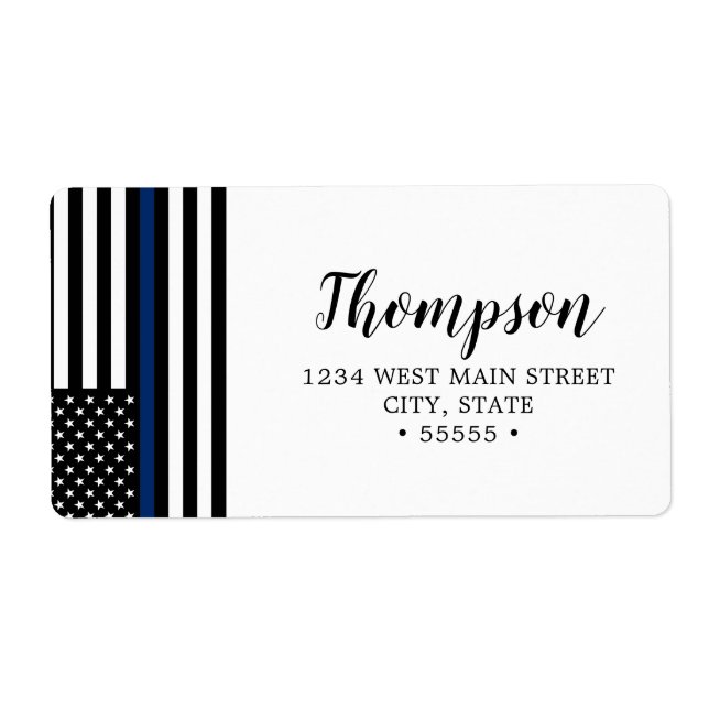 Thin Blue Line Flag Return Label (Front)