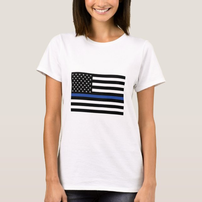 Thin Blue Line Flag T-Shirt (Front)