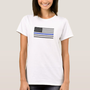 "Thin Blue Line" Flag T- T-Shirt