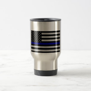 Thin Blue Line Flag Travel Mug