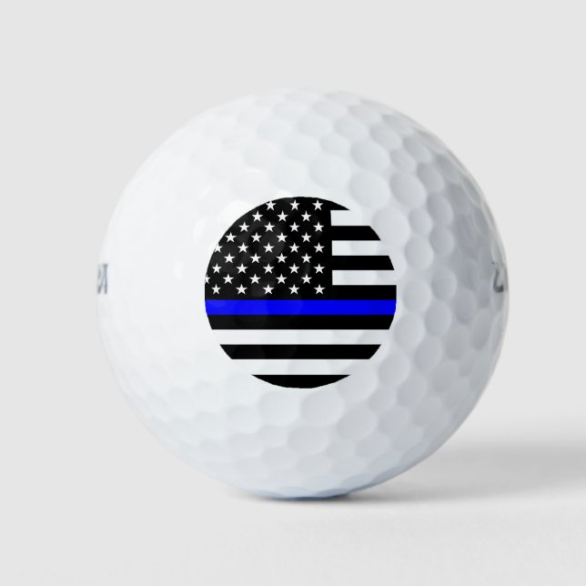 Thin Blue Line Flag (United States) Golf Balls (Front)