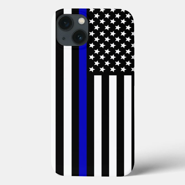 Thin Blue Line.flag USA Case-Mate iPhone Case (Back)