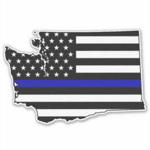 Thin Blue Line Flag Washington