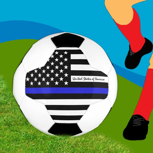Thin Blue Line & Football USA flag (Creator Uploaded)