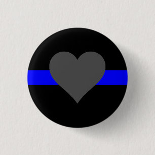 Thin Blue Line - For Those Who Serve 3 Cm Round Badge