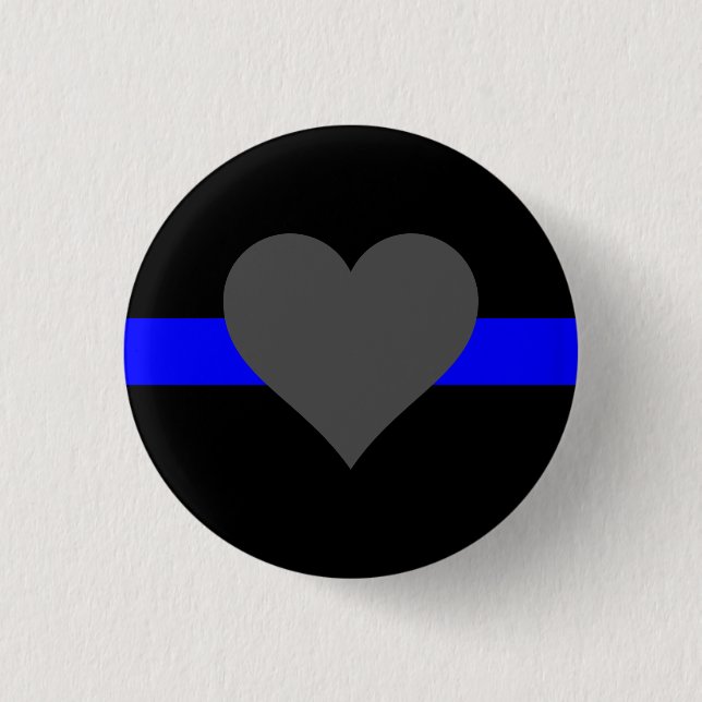 Thin Blue Line - For Those Who Serve 3 Cm Round Badge (Front)