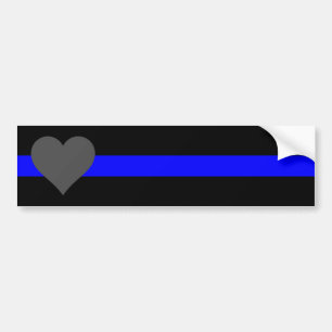Thin Blue Line - For Those Who Serve Bumper Sticker
