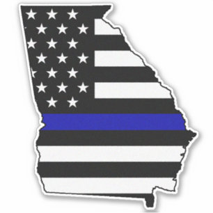 Thin Blue Line Georgia Flag