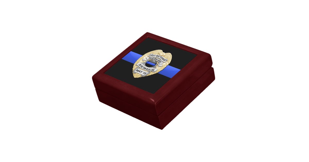 Thin Blue Line Gift Box Zazzle