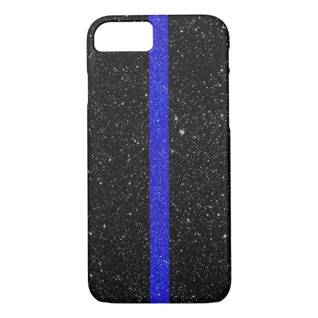 Thin Blue Line Glitter Case-Mate iPhone Case (Back)