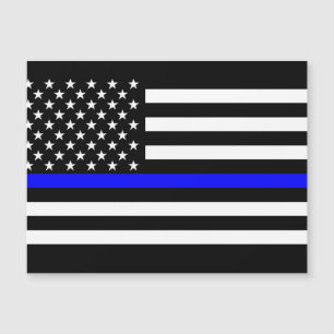 Thin Blue Line Graphic on a US Flag
