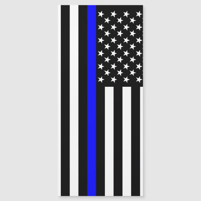 Thin Blue Line Graphic on a US Flag (Front)