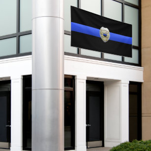 Thin Blue Line Greater Love Banner