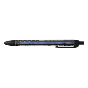 Thin Blue Line Grunge Flag Law Enforcement Pen