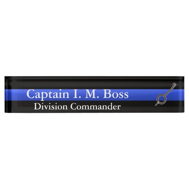 Thin Blue Line - Handcuff Key Nameplate (Front)