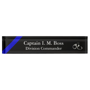 Thin Blue Line - Handcuffs Nameplate