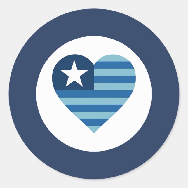 Thin Blue Line Heart Flag Sticker (Front)