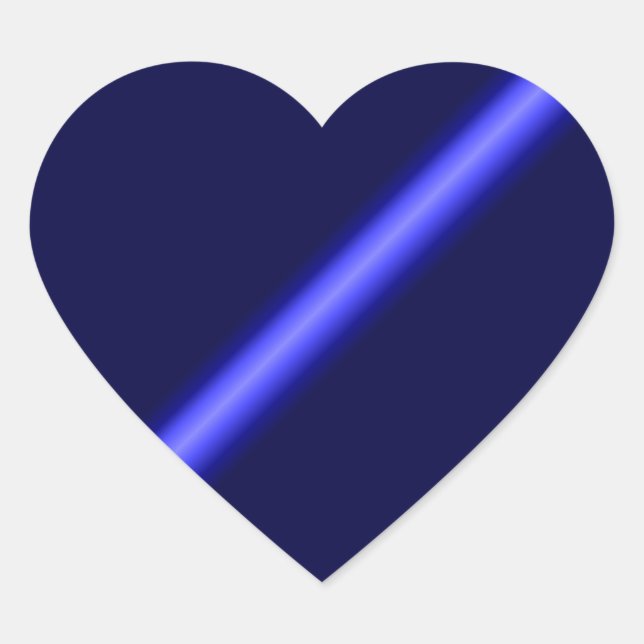 Thin Blue Line Heart Sticker (Front)