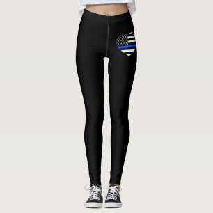 Thin Blue Line Heart Women's Leggings