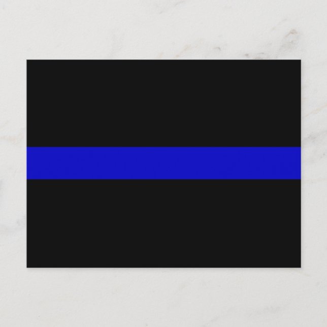 Thin Blue Line Honouring Police Law Enforcement Postcard (Front)