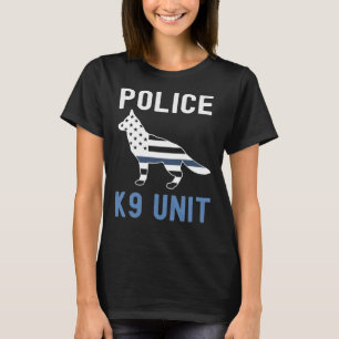 Thin Blue Line K9 German Shepherd Police K9 Unit T-Shirt