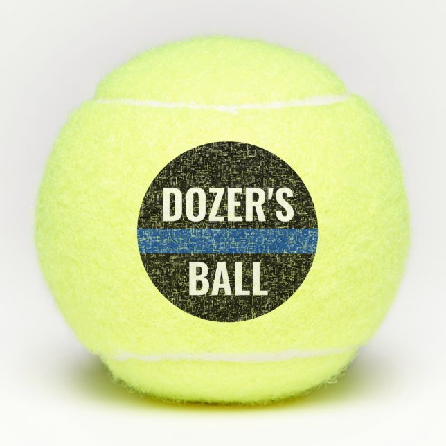 Thin Blue Line K9 Police Dog Personalised Tennis Balls (Front)
