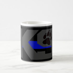 THIN BLUE LINE K9 UNIT LAW ENFORCEMENT COFFEE MUG