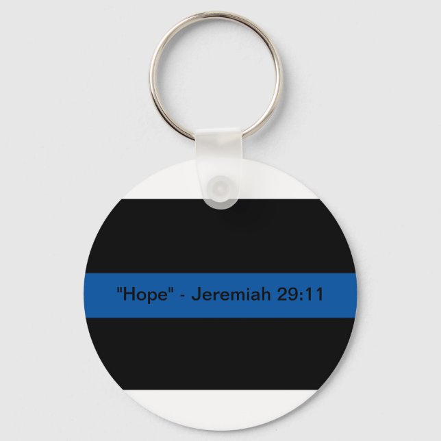 Thin Blue Line Keychain (Front)