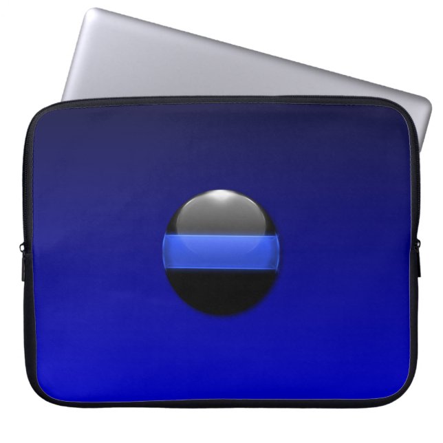 Thin Blue Line Laptop Sleeve (Front)