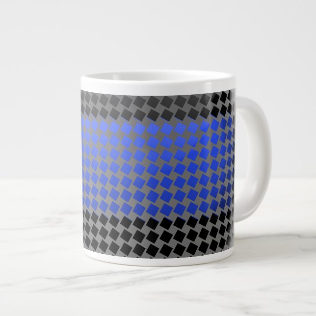 Thin Blue Line Large Coffee Mug (Front Right)