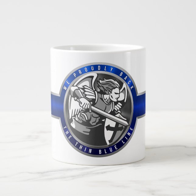 Thin Blue Line Large Coffee Mug (Front)