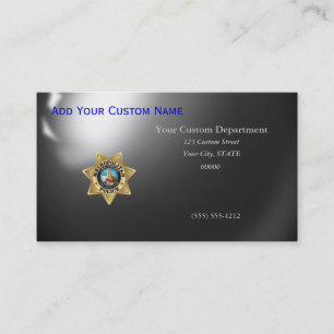 Thin Blue Line Las Vegas PD Badge Business Card