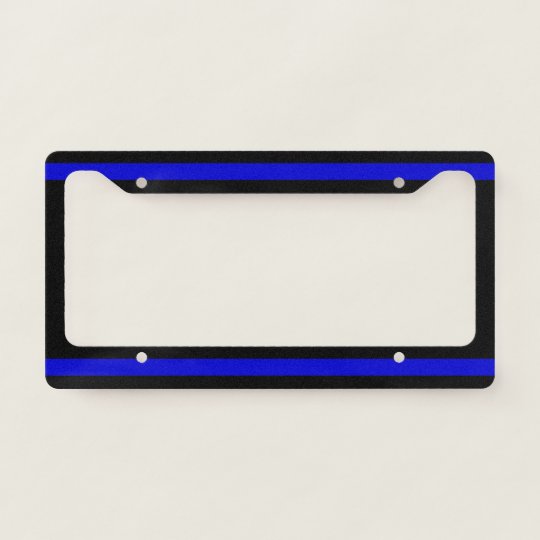 Thin Blue Line Licence Plate Frame Zazzle.co.uk